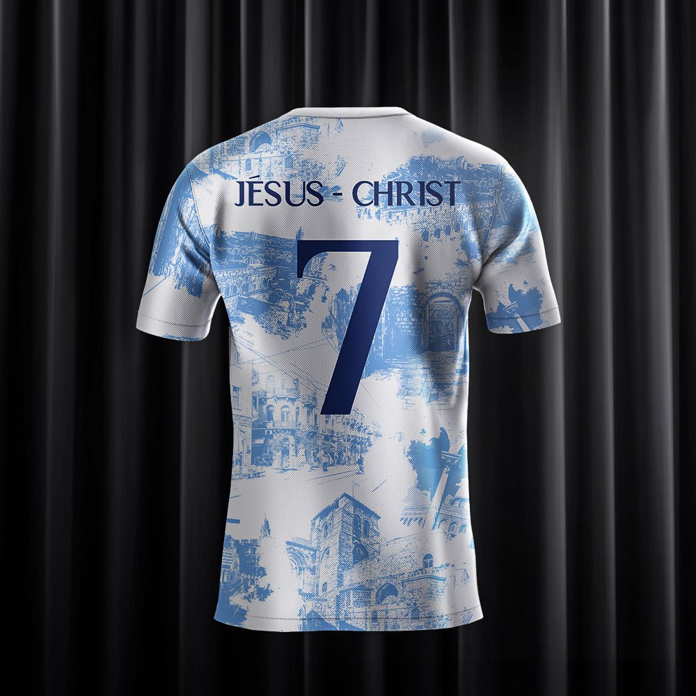 Maillot Chrétien Bleu- Divine Jersey™ - Divine Jersey ™