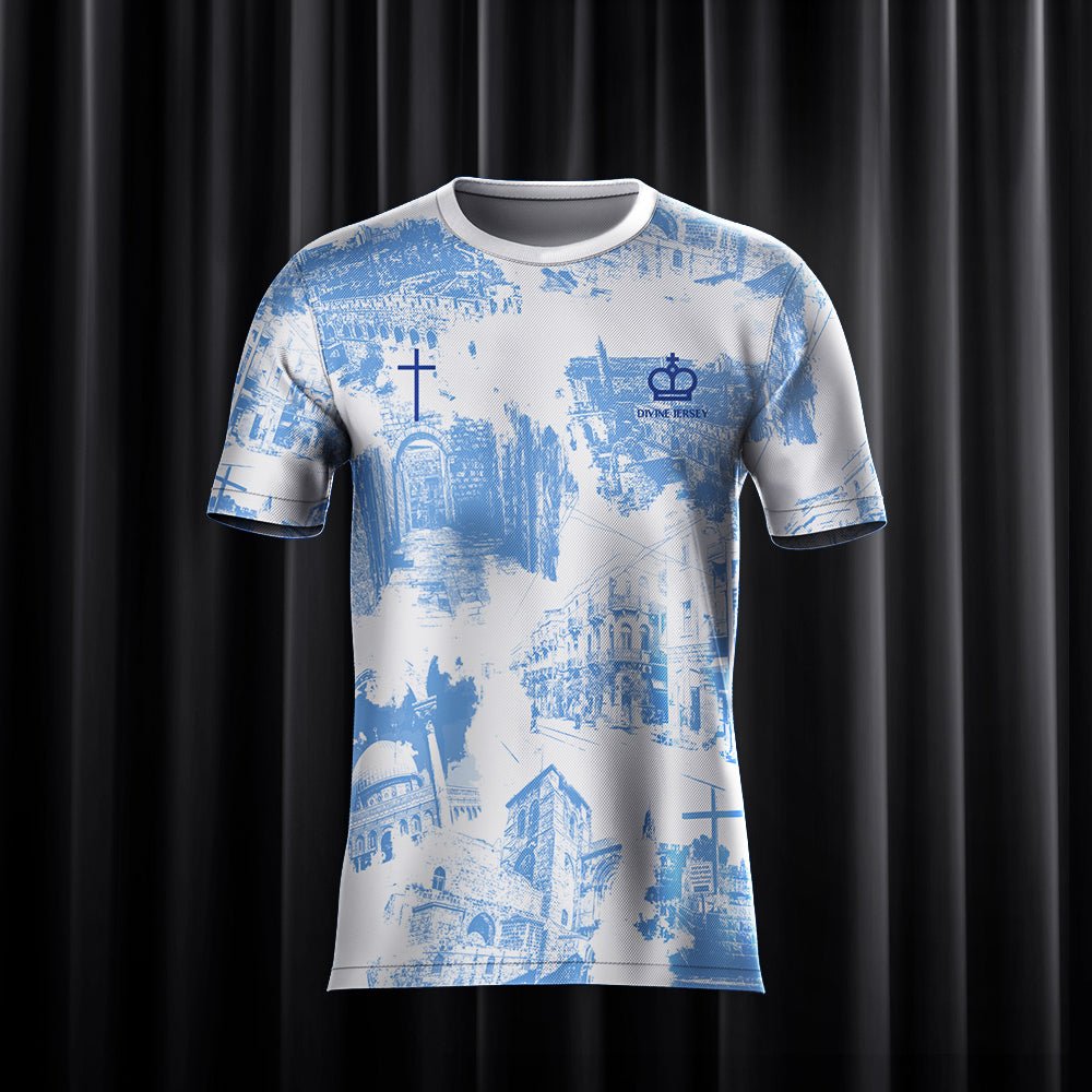 Maillot Chrétien Bleu- Divine Jersey™ - Divine Jersey ™